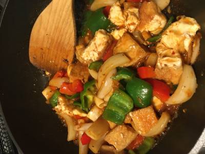 厚揚げの酢豚風