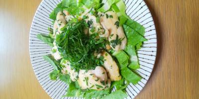 鶏むね肉の青じそバターソテー