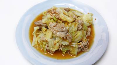 春キャベツと豚肉のおひたし