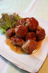 肉だんごの黒酢あん