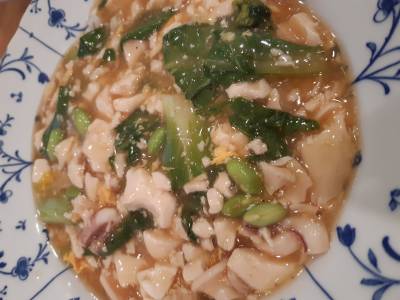 豆腐とチンゲンサイの あんかけご飯