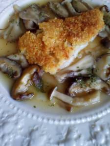 白身魚のチーズパン粉つけ焼き