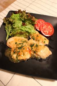 鶏むね肉の青じそバターソテー