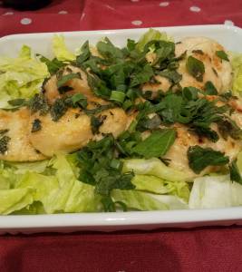 鶏むね肉の青じそバターソテー