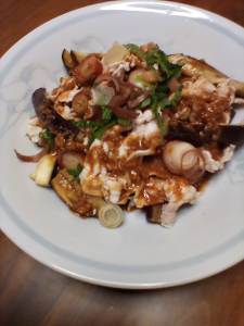 冷やしなすのごまソース