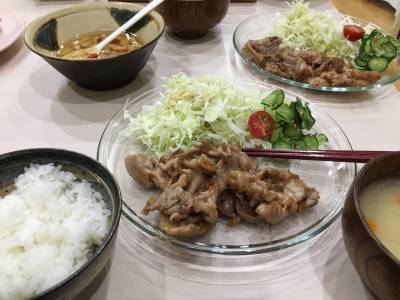 梅肉入りしょうが焼き