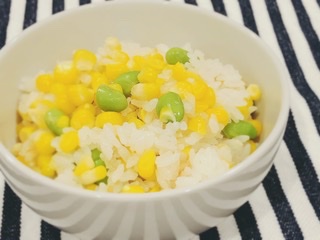 とうもろこしの塩麹(こうじ)ご飯