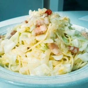 キャベツとアンチョビのスパゲッティ