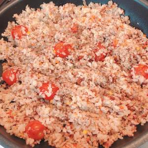 おなべでチキンピラフ