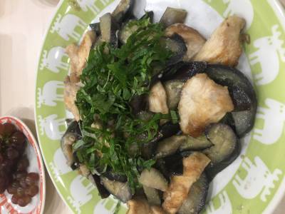 鶏肉となすのスタミナ炒め