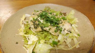 鶏むね肉の青じそバターソテー