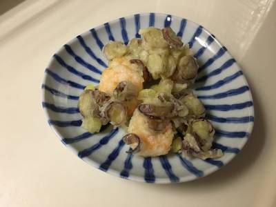 みょうがとえびのかき揚げ