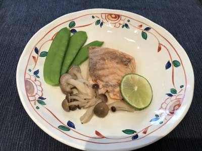 サーモンの焼きびたし