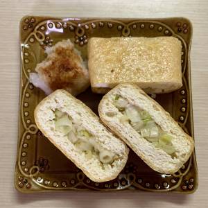 ねぎの油揚げサンド