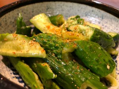 たたききゅうりの甘酢あえ