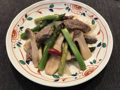 エリンギと牛肉の甘辛煮