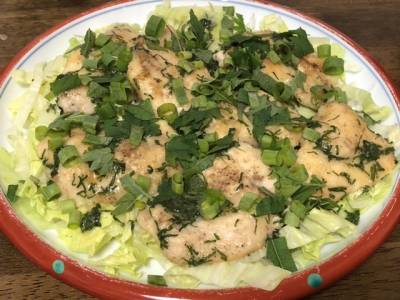 鶏むね肉の青じそバターソテー