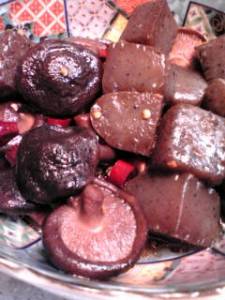 しいたけとこんにゃくのピリ辛煮