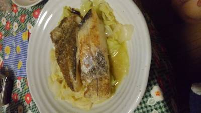 桜鯛のグリル 春キャベツソース