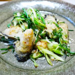 かきのねぎ塩炒め