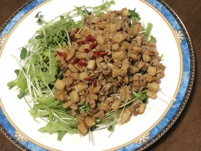 れんこん肉みそサラダ