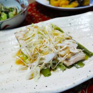 白身魚の中国風香味蒸し