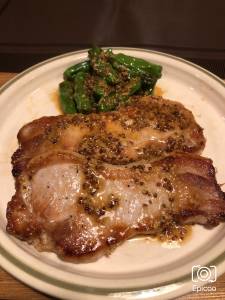 ポークソテー 粒マスタードソース