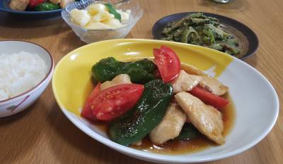 丸ごとピーマンの焼き南蛮