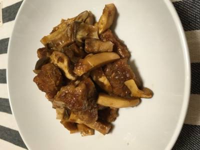 エリンギと豚肉のバルサミコ煮込み