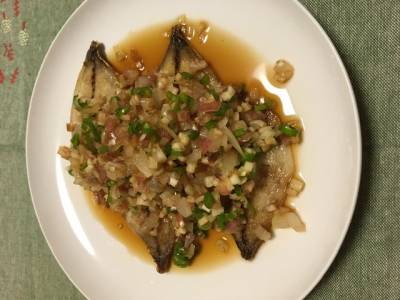 あじのソテー らっきょうソース