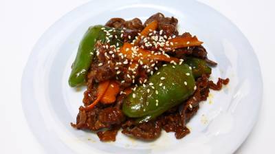 ピーマンと牛肉のきんぴら