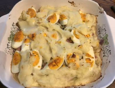 ゆで卵のポテトグラタン