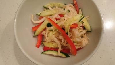 切り干し大根のソムタム風サラダ