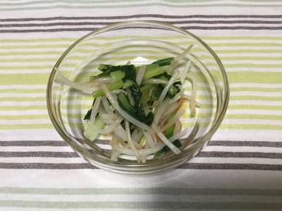 小松菜と大豆もやしのあえ物