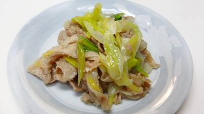 豚バラ肉のねぎ蒸し