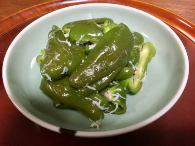 ピーマンのちりめんじゃこ炒め