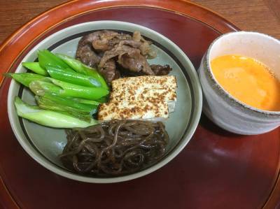 青ねぎと牛肉のすき焼き風
