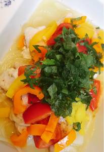 チキントマトのレンジ蒸し