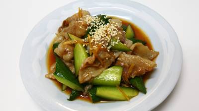 豚肉ときゅうりのサッと煮