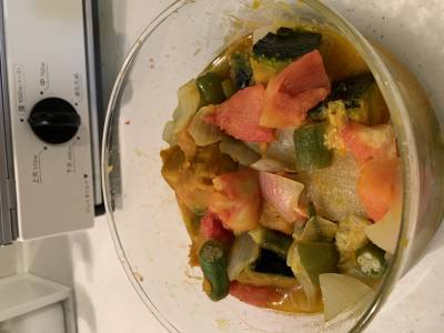 夏野菜のレンジ蒸し