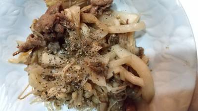 大根のチンジャオロースー風