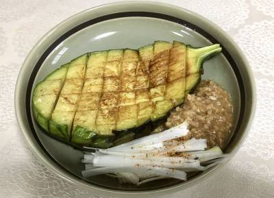 米なすの鶏みそあんかけ