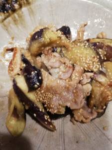 なすと豚肉のみそ炒め
