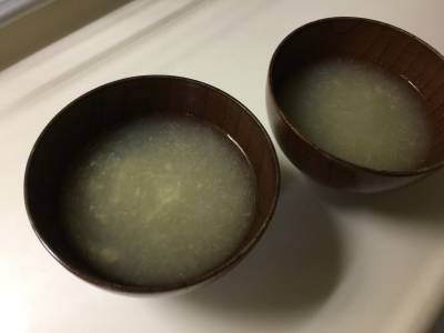 くずしとうがんの温かい澄まし汁