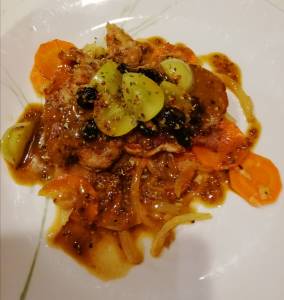 にんじんとポークソテー ぶどうソース