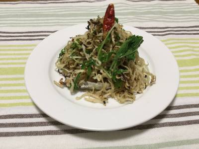 切り干し大根のペペロンチーノ