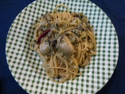 かきのオイル漬けスパゲッティ