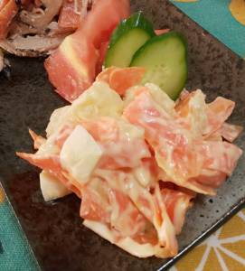 にんじんの白みそマヨあえ