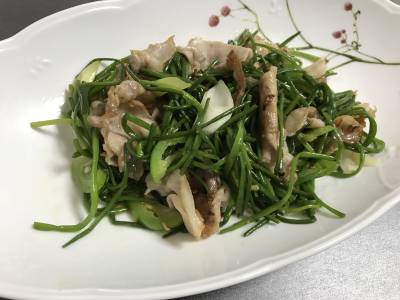 豚バラともやしのしょうゆ炒め