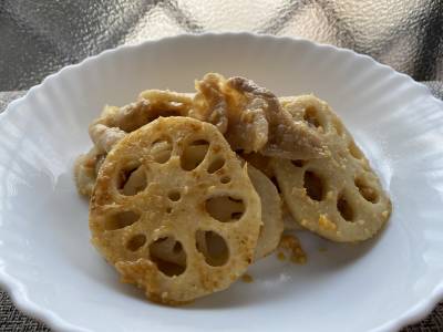れんこんと豚肉のにんにくみそ炒め
